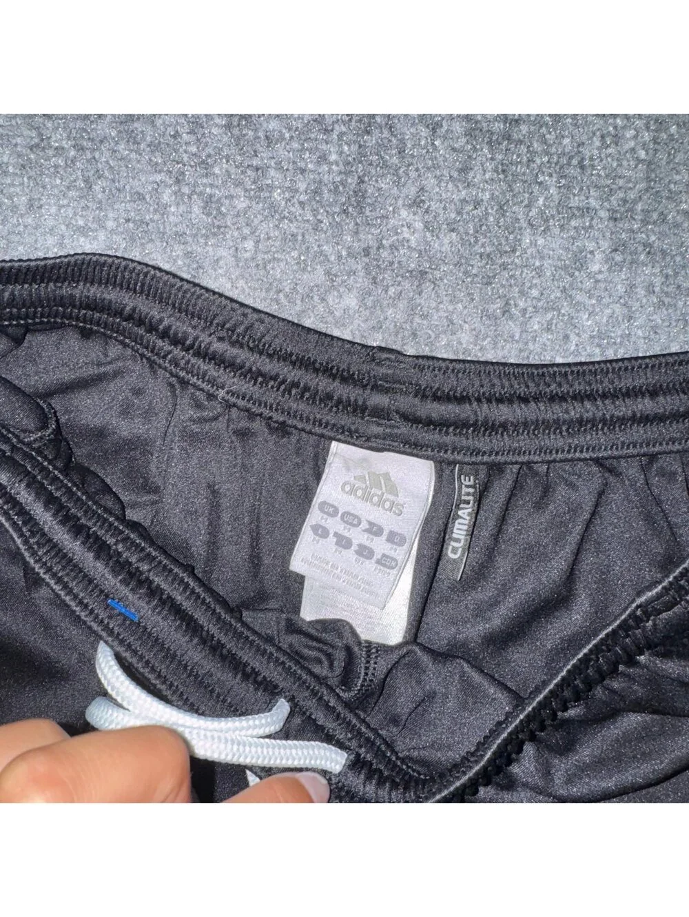 Adidas Black Athletic Soccer Shorts Mens MD Vtg y2k 90s Rare